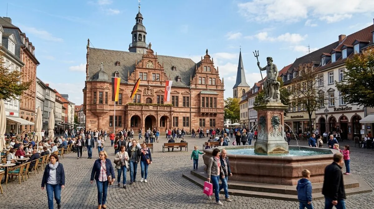 Stadtansicht von Kassel in Nordhessen