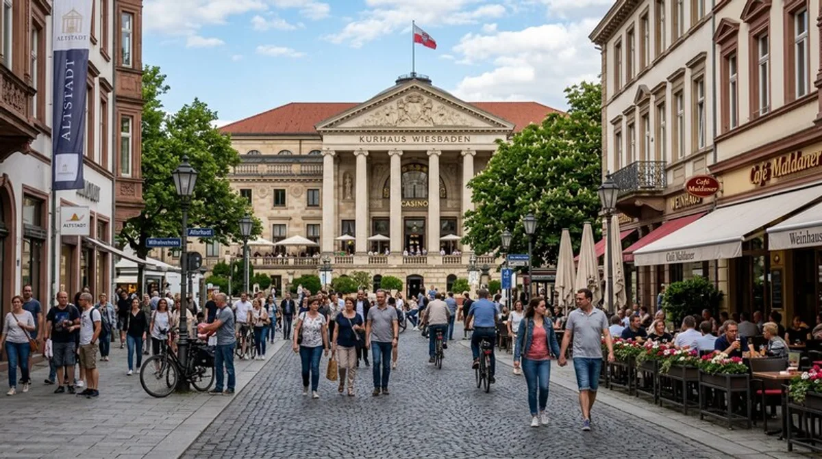 Blick auf die hessische Landeshauptstadt Wiesbaden